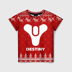 Футболка детская Новогодний Destiny с оленями, цвет: 3D-принт