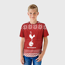 Футболка детская Новогодний Tottenham, цвет: 3D-принт — фото 2