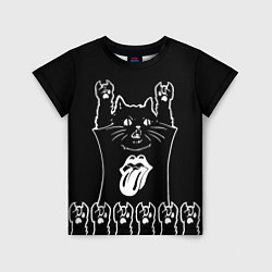 Футболка детская Rolling Stones: cat rock, цвет: 3D-принт
