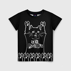 Футболка детская Sex Pistols: cat rock, цвет: 3D-принт