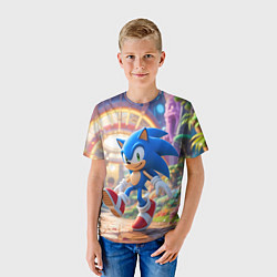 Футболка детская Sonic фантастический мир, цвет: 3D-принт — фото 2