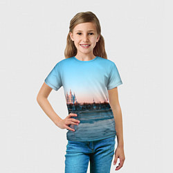 Футболка детская Смольный собор в Санкт-Петербурге, цвет: 3D-принт — фото 2