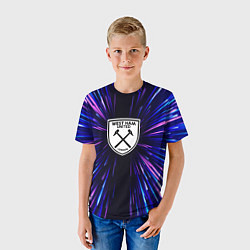 Футболка детская West Ham neon energy, цвет: 3D-принт — фото 2