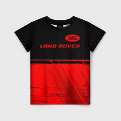 Детская футболка Land Rover - red gradient посередине