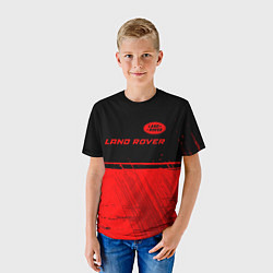 Футболка детская Land Rover - red gradient посередине, цвет: 3D-принт — фото 2