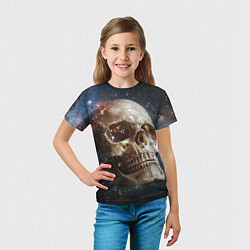 Футболка детская Череп - космос, цвет: 3D-принт — фото 2