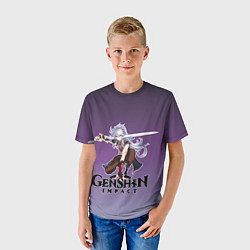 Футболка детская Разор из Геншин, цвет: 3D-принт — фото 2