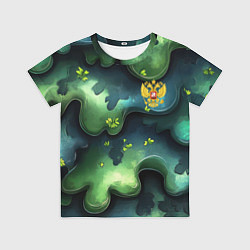 Футболка детская Летний абстрактный камуфляж, цвет: 3D-принт