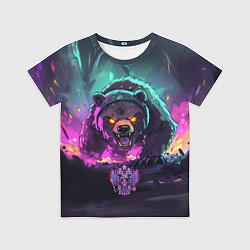 Детская футболка Атакующий русский медведь