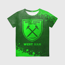 Футболка детская West Ham - green gradient, цвет: 3D-принт