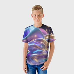 Футболка детская Волны космические, цвет: 3D-принт — фото 2