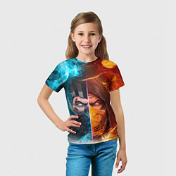 Футболка детская Mortal Kombat - Саб-зиро и Скорпион, цвет: 3D-принт — фото 2