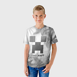 Футболка детская Minecraft - white gradient, цвет: 3D-принт — фото 2
