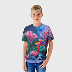 Футболка детская Подводные кораллы, цвет: 3D-принт — фото 2