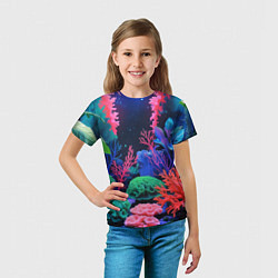 Футболка детская Подводный мир с кораллами, цвет: 3D-принт — фото 2