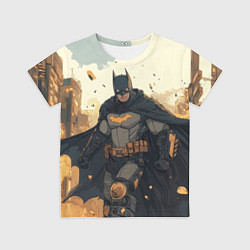 Футболка детская Бэтмен и разрушенный город, цвет: 3D-принт