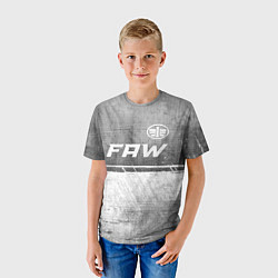 Футболка детская FAW - grey gradient посередине, цвет: 3D-принт — фото 2