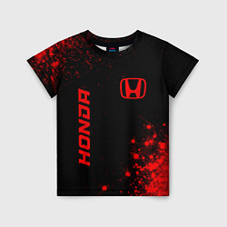 Детская футболка Honda - red gradient вертикально