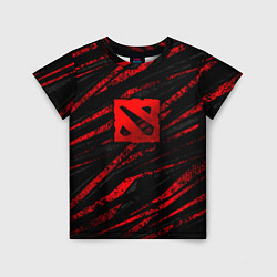 Детская футболка Dota 2 - красные потертости