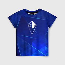 Футболка детская No Mans Sky blue poly, цвет: 3D-принт