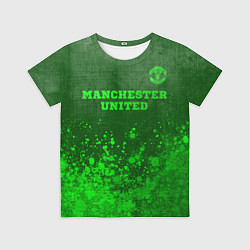 Детская футболка Manchester United - green gradient посередине