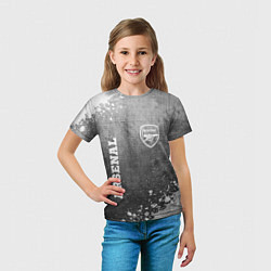 Футболка детская Arsenal - grey gradient вертикально, цвет: 3D-принт — фото 2