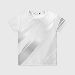 Футболка детская Светлый серый полосы с градиентом, цвет: 3D-принт