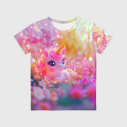 Футболка детская Маленькая милая единорожка, цвет: 3D-принт