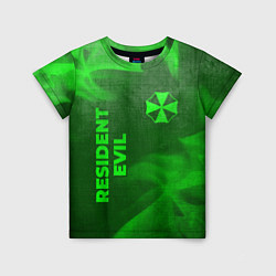 Детская футболка Resident Evil - green gradient вертикально