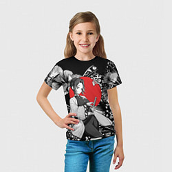Футболка детская Шинобу Кочо бабочка - убийца демонов, цвет: 3D-принт — фото 2