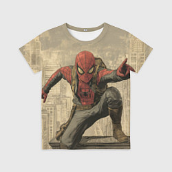 Футболка детская Человек-паук готов спасать мир, цвет: 3D-принт