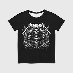 Футболка детская Metallica - four skulls, цвет: 3D-принт