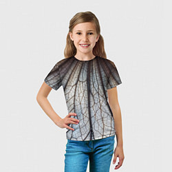 Футболка детская Прожилки растения, цвет: 3D-принт — фото 2