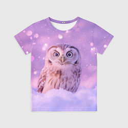 Футболка детская Удивленная сова, цвет: 3D-принт