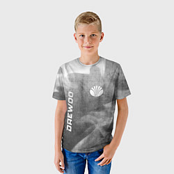 Футболка детская Daewoo - grey gradient вертикально, цвет: 3D-принт — фото 2