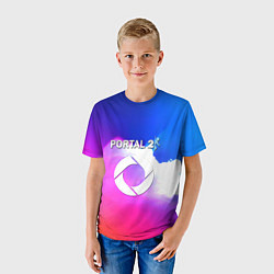 Футболка детская Portal закат, цвет: 3D-принт — фото 2