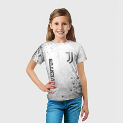 Футболка детская Juventus - white gradient вертикально, цвет: 3D-принт — фото 2
