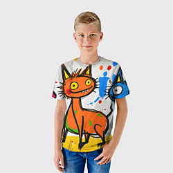 Футболка детская Смешные зверята, цвет: 3D-принт — фото 2