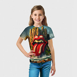 Футболка детская Rolling Stones - sea rocks, цвет: 3D-принт — фото 2