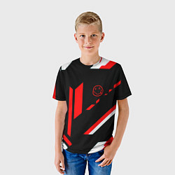 Футболка детская Nirvana текстура полосы, цвет: 3D-принт — фото 2