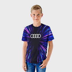 Футболка детская Audi neon energy, цвет: 3D-принт — фото 2