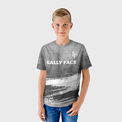 Футболка детская Sally Face - grey gradient посередине, цвет: 3D-принт — фото 2