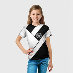 Футболка детская Манчестер Юнайтед геометрия, цвет: 3D-принт — фото 2
