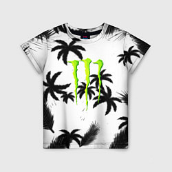 Футболка детская Monster energy пальмы, цвет: 3D-принт