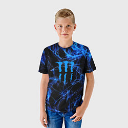 Футболка детская Monster energy искры дымы, цвет: 3D-принт — фото 2