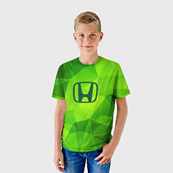 Футболка детская Honda green poly, цвет: 3D-принт — фото 2