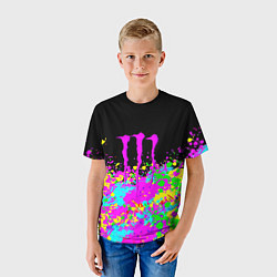 Футболка детская Monster energy краски неоновые, цвет: 3D-принт — фото 2