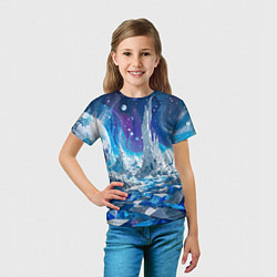 Футболка детская Космический фантастический пейзаж, цвет: 3D-принт — фото 2
