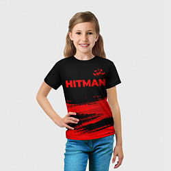 Футболка детская Hitman - red gradient посередине, цвет: 3D-принт — фото 2