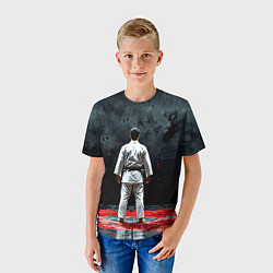 Футболка детская Айкидоист на черном, цвет: 3D-принт — фото 2